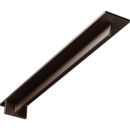 Ekena Millwork Heaton Hidden Support Steel Bracket w/ 20" Support Depth, Hammered Dark Bronze 3"W x 24"D x 2"H BKTM03X24X02HEHDB